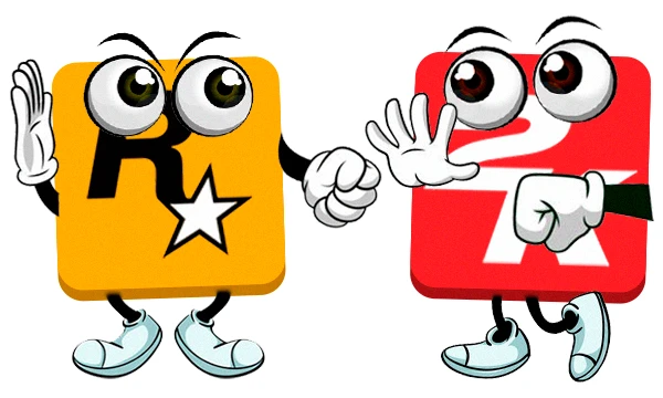 A selection of the most popular game development studios. Choose your favorite one. The description is a representation of the studios' game.