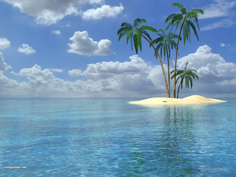 a sea with a little island a sea with a little island