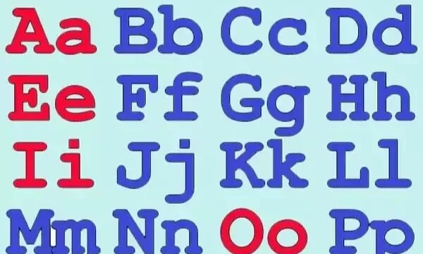 In this test, you must choose the best letter of the English alphabet.
