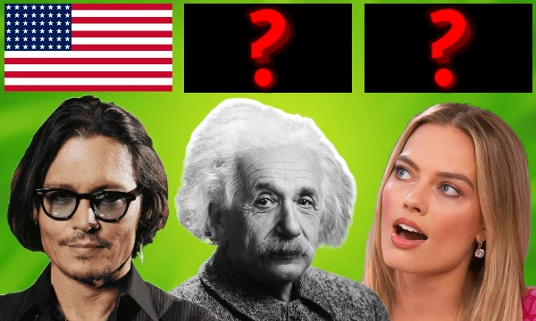 This quiz contains celebrities from various walks of life. It is necessary to guess which countries they come from. Enjoy your passage!