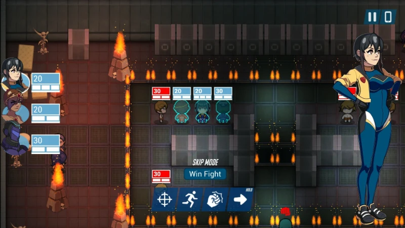 A shot from the combat part of the game. A shot from the combat part of the game.