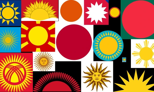 In this test, you will have to choose a country (or an island that is part of another state) from 4 options, on the flag of which there is an image of the sun shown in the picture.