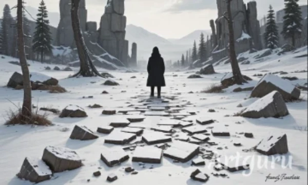 The world froze. -20° — and this is not the limit. The air burns my lungs, the snow creaks under my boots, like bones crunching under the weight of history.