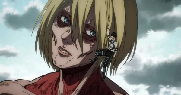 Female Titan and Mikasa Ackerman Female Titan and Mikasa Ackerman