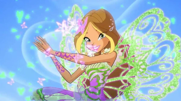 A selection of magical art with a gentle fairy from Winx