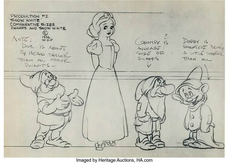 Snow White's storyboard Snow White's storyboard