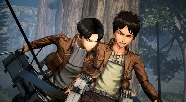 A shot from the Attack on Titan game A shot from the Attack on Titan game