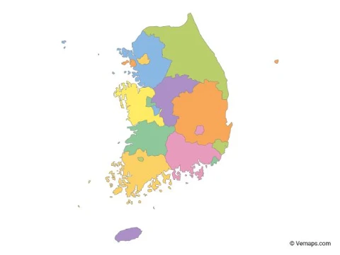 Remember all the cities in South Korea, name them and paint them over