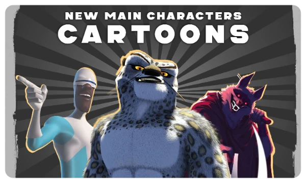 It often happens that minor cartoon characters become audience favorites, but they cannot get their own project. Today I fixed it and allowed them to become the main characters of the posters.