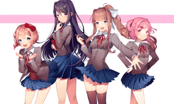 Choose the best soundtrack from the original DDLC as well as DDLC Plus! There are no glitch versions of the melodies..