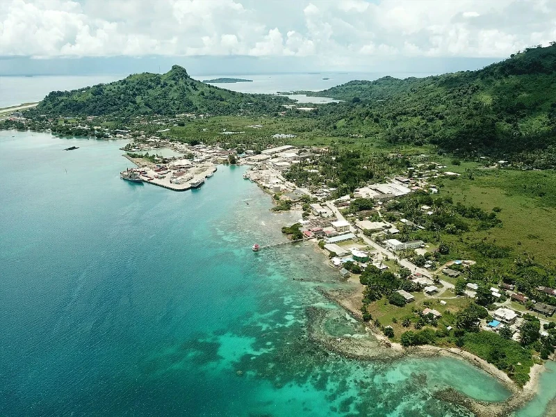 3. Chuuk (Micronesia) 127 km2 is located in the western Pacific Ocean 1,440 km east of Yap Island. 3. Chuuk (Micronesia) 127 km2 is located in the western Pacific Ocean 1,440 km east of Yap Island.