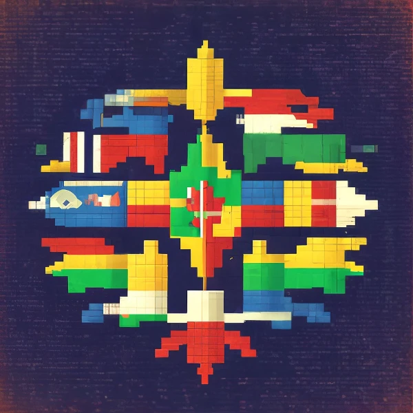 In this quiz, you will have to guess the country by pixel-drawn flag, coat of arms, popular game, national symbol, currency, etc.