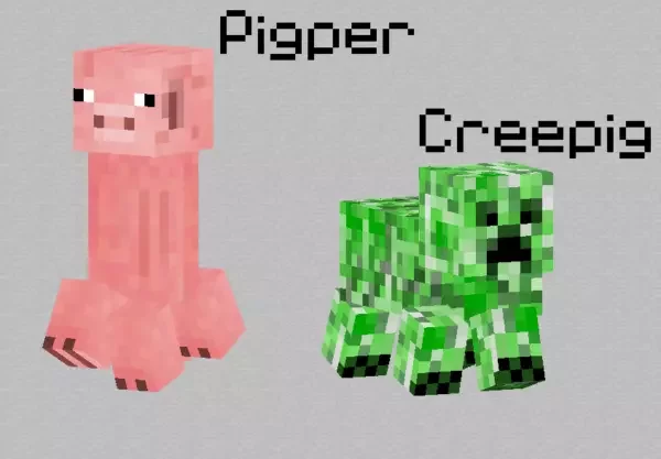 1. Initially, the Creeper was not a mob - it appeared as a result of an error when creating a pig. Later, the texture was changed and the ability to explode was added. 1. Initially, the Creeper was not a mob - it appeared as a result of an error when creating a pig. Later, the texture was changed and the ability to explode was added.